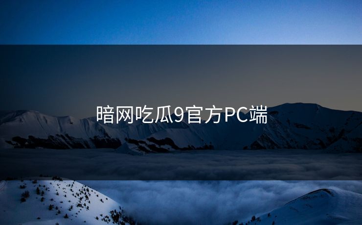 暗网吃瓜9官方PC端