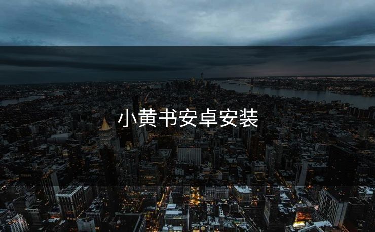 小黄书安卓安装 小黄书安卓安装